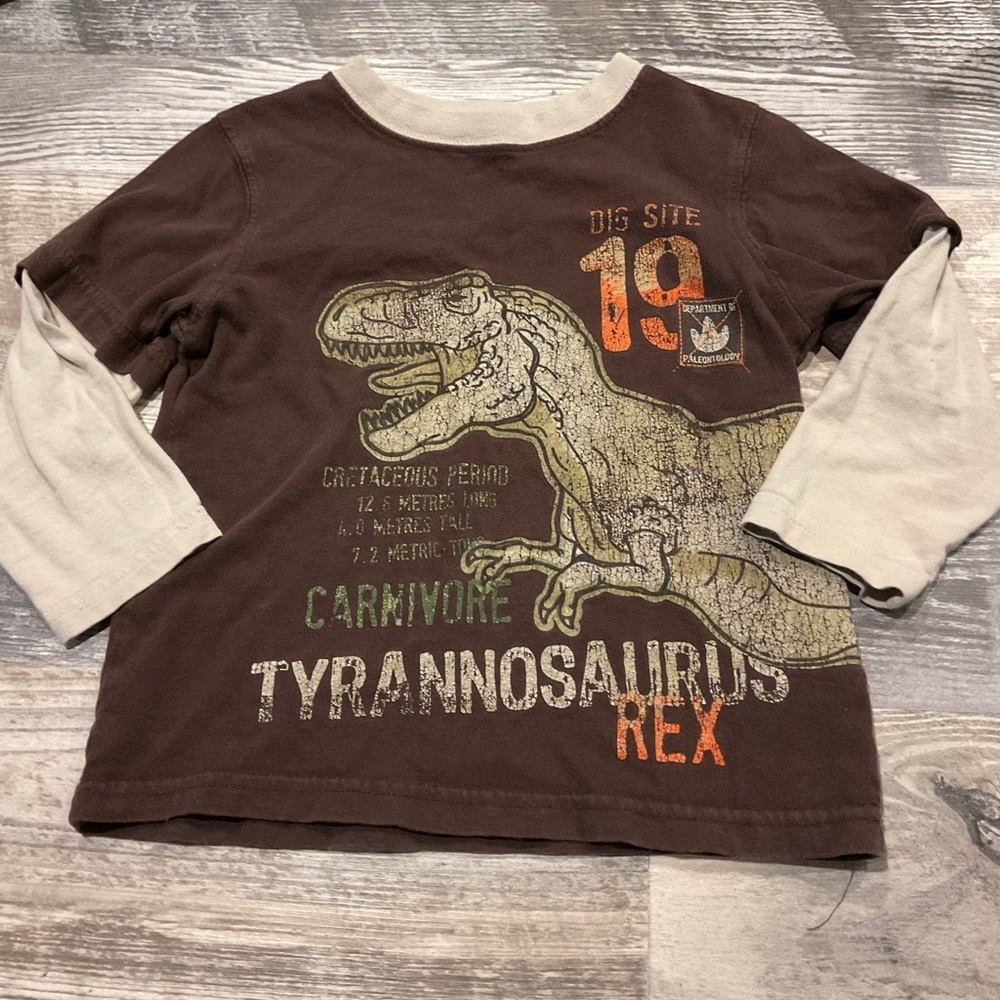 Jumping Beans Brown Cream Long Sleeve Tee